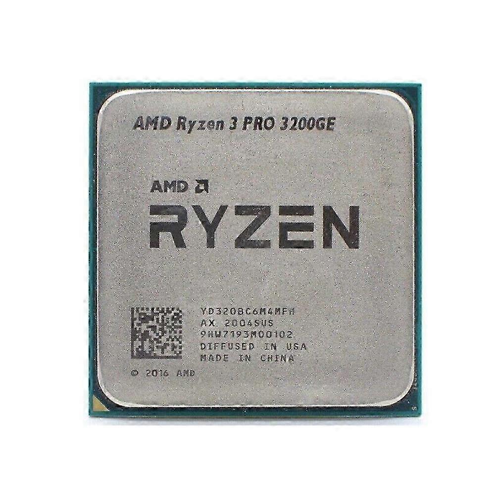 Ryzen 3 3200GE - Socket AM4, 4 Cores, 4 Threads, 3.6 GHz, 1 MB L2 Cache, 192 GPU, 35W. 25-26