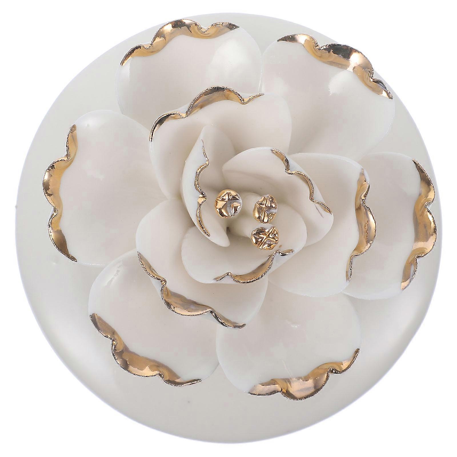 Ceramic Storage Case Jewelry Holder for Storage Use 5Pcs White Box