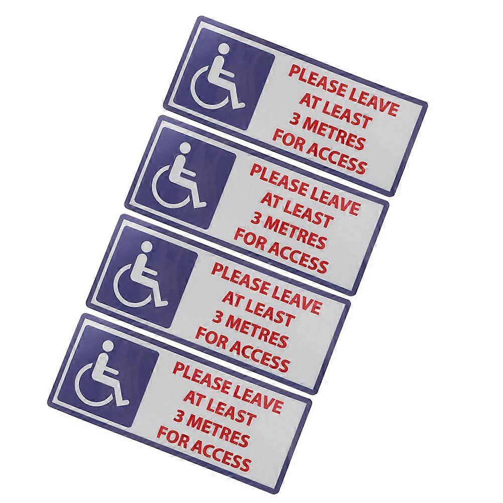 Reflective Handicap Warning Stickers for Disabled People Adhesive 12Pcs