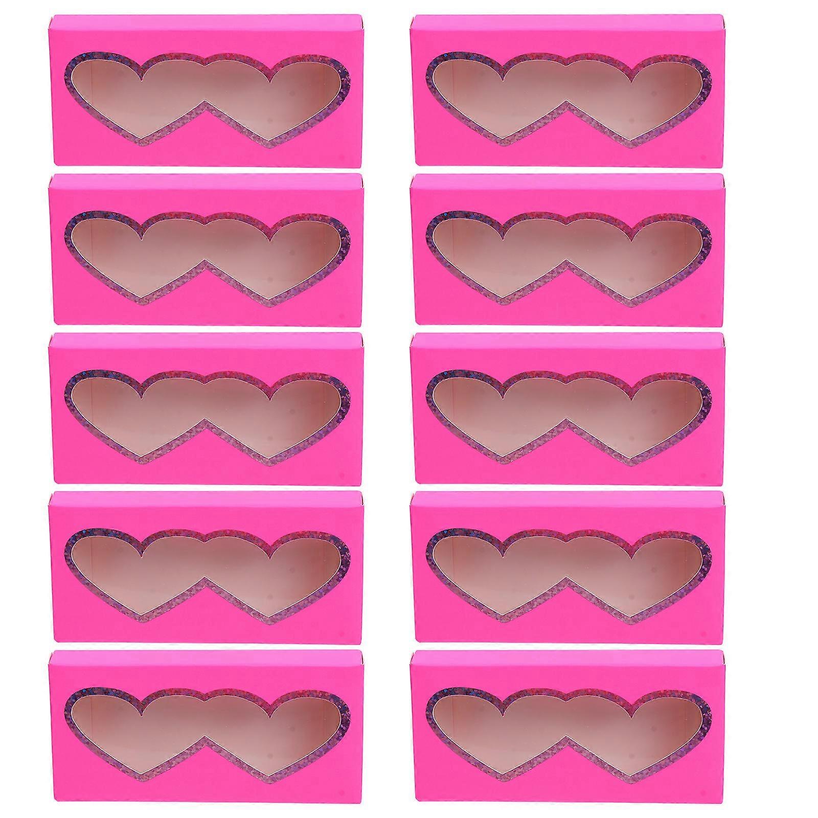Rosy False Eyelash Case Paper Lash Organizer for Storage 10Pcs