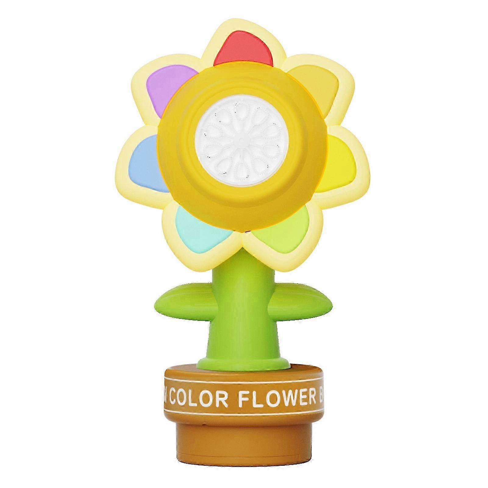 Sunflower Bubble Machine Dancing Sunflower Bubble Machine for Car with 10 Refills Solutions