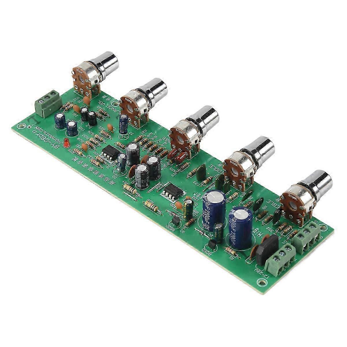 2.0 HIFI AN4558 Audio Voorversterker Bas Midrange Treble Balance Instelbare Audio Voorversterker Afgewerkt