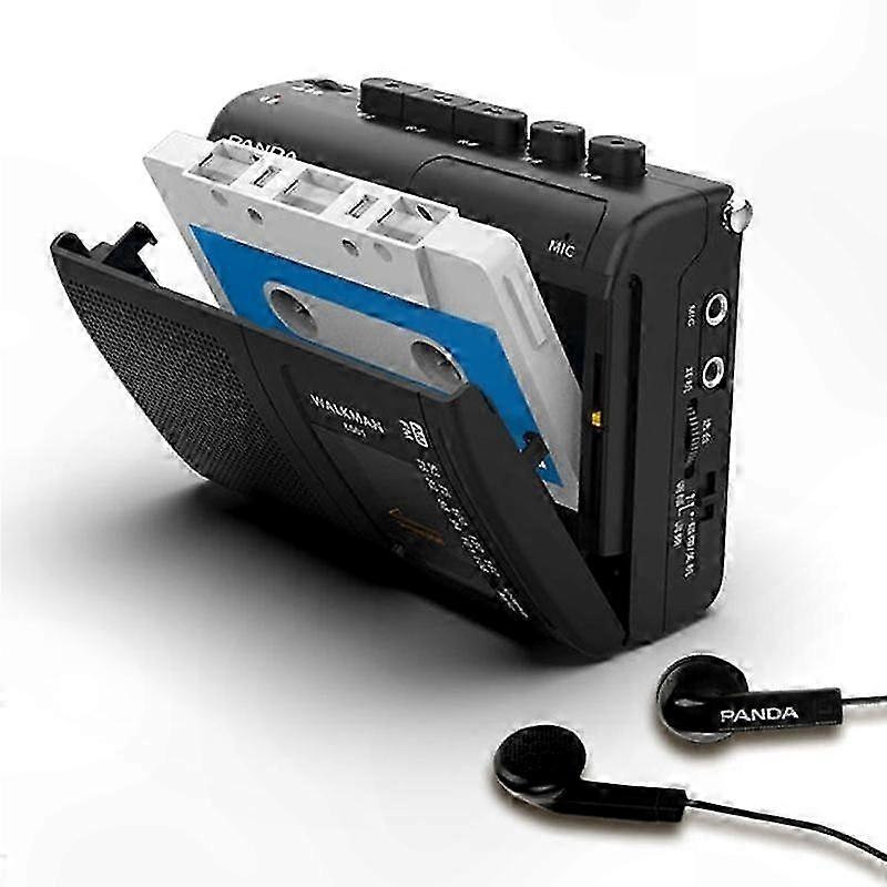 Retro Portable AM/FM Radio with Cassette Player Speaker and Headphone Jack Music Recorder Walkman Style