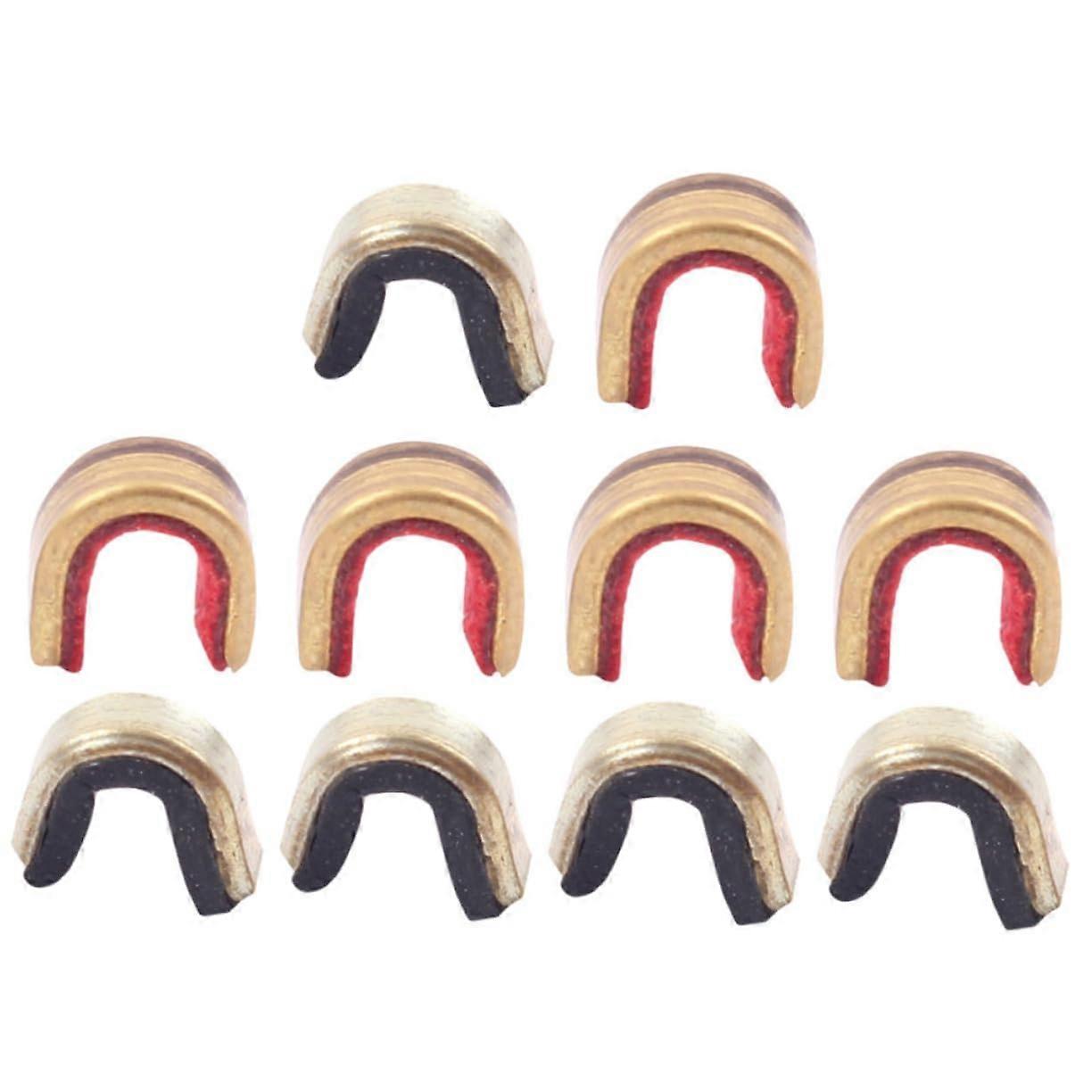 String Buckle Clips Copper Alloy Nocking Points For Compound Recurve Bows Lightweight Clamps Scratch Resistant 10 Pack