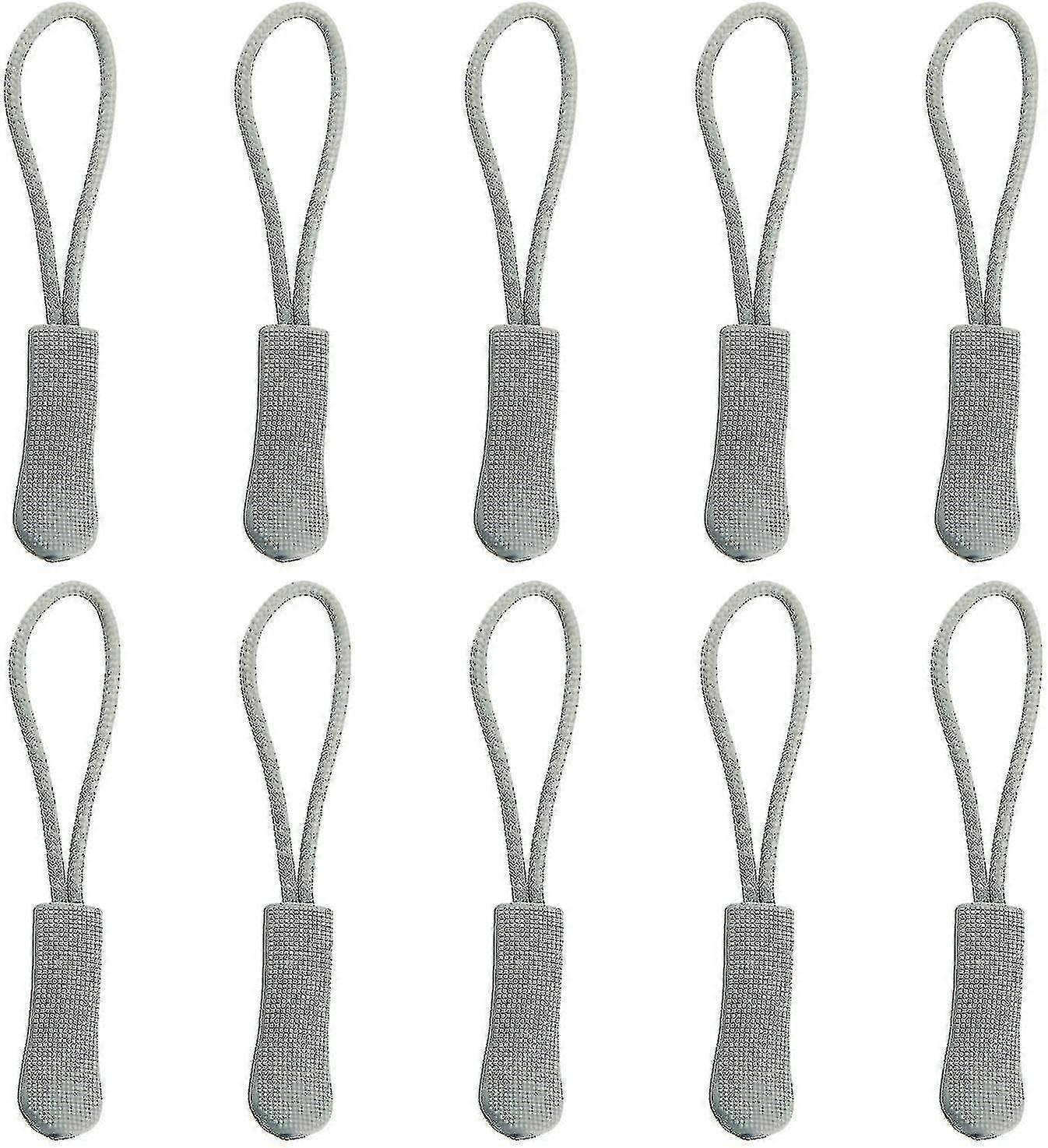 10pcs Replacement Zipper Pulls Orange Zipper Pull Cord Extender