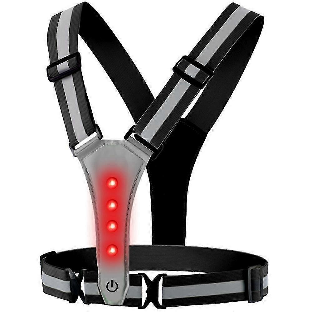 S19 Rechargeable LED Light Vest with 3 Modes for Night Running & Walking, CE Certified