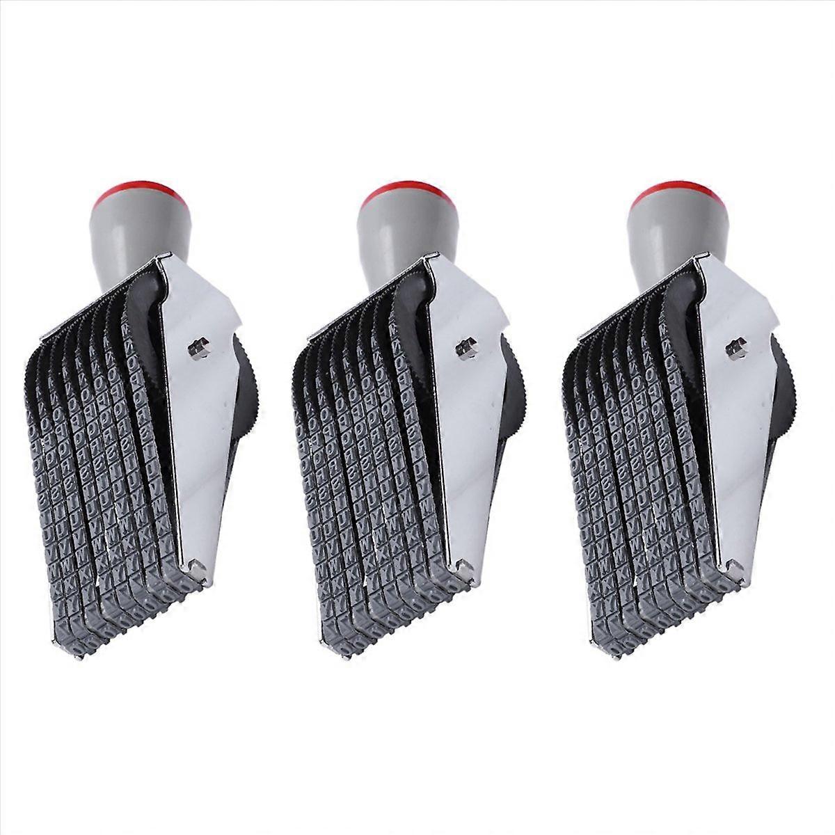 8 Digit Alphabet English Letter Number Rolling Rubber Stamp Emboss