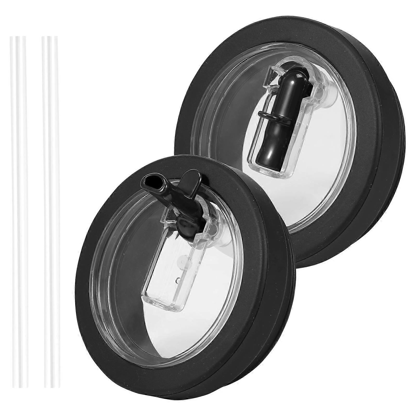 Wekvgz Tumbler Flip Straw Lid 40oz, Reusable Leakproof Replacement Lid with Foldable Straw, Compatible with [Brand]