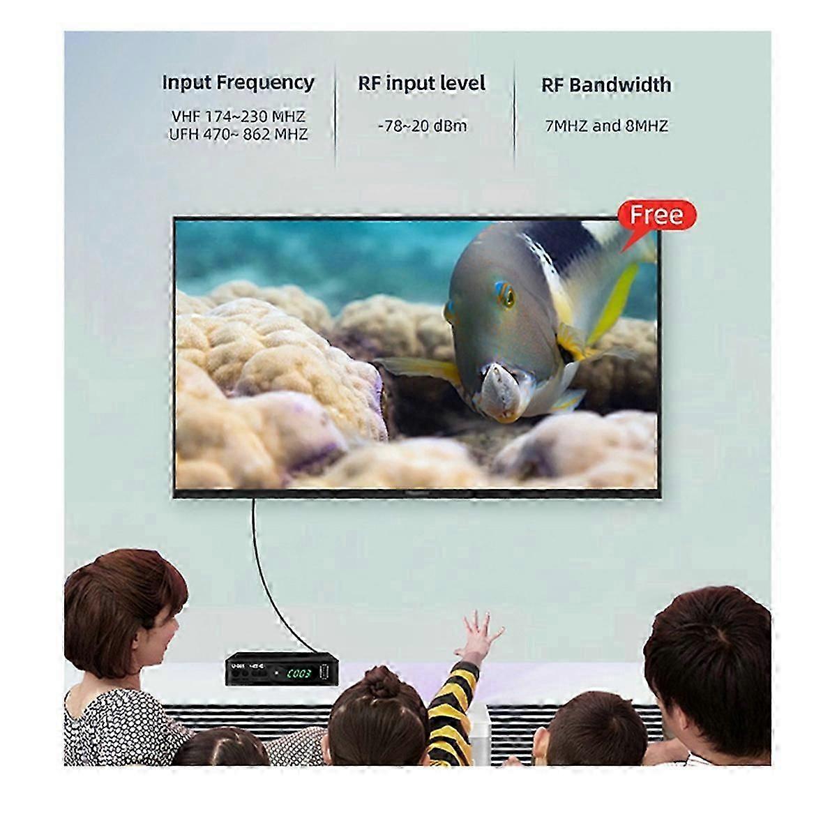 DVB-T2 TV Tuner Terrestrial Satellite TV Receiver Digital TV Decoder HEVC DVBT2 264 HD TV Boxs USB S