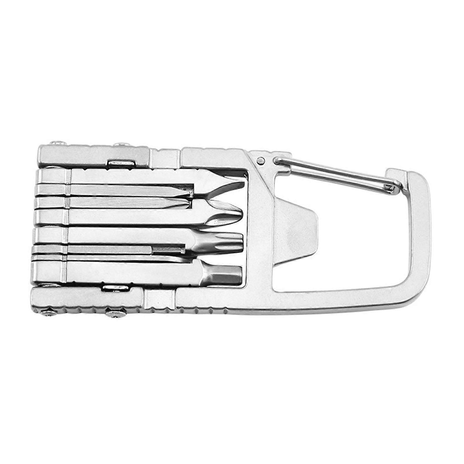 12 in 1 Multitool Cross Slot Hex Star Screwdriver Bit Box Bottle Opener Card Remover Stainless Steel Folding Multi Tool 