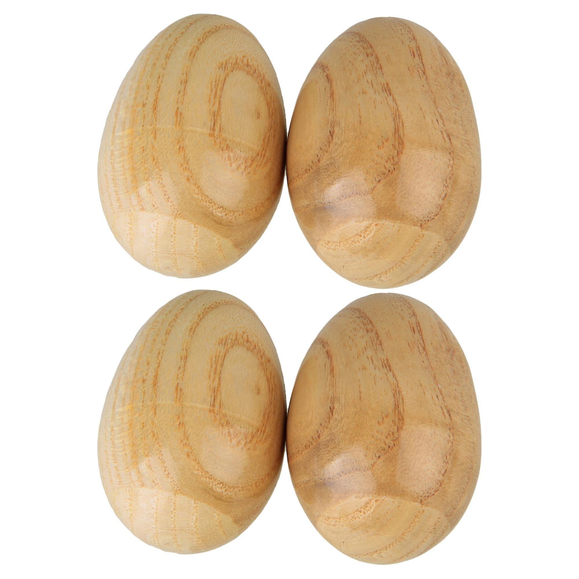 4Pcs Wooden Egg Shakers Maracas Kit for Percussion Instruments Learning