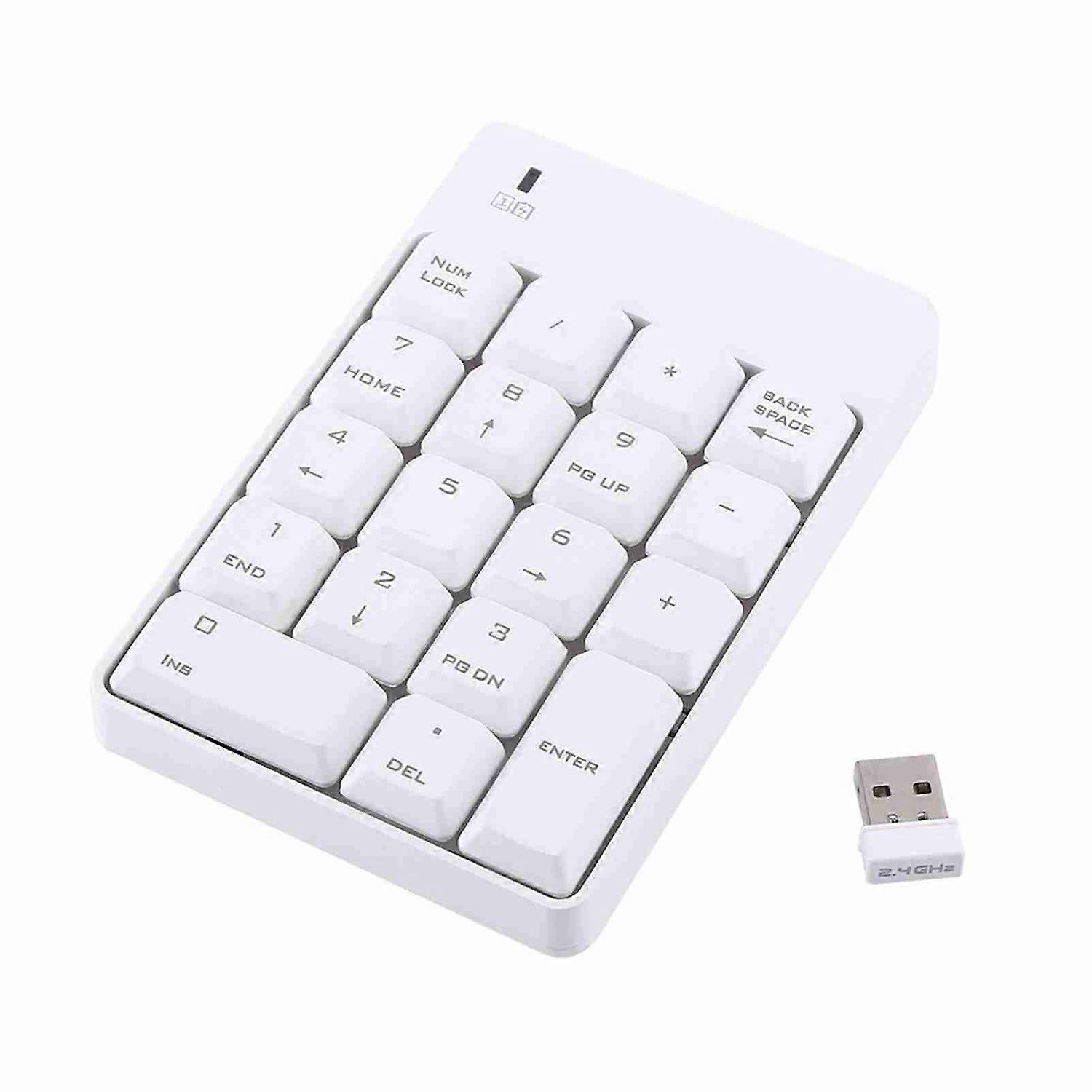 2.4GHz Wireless USB Numeric Keypad Numpad Number 18 keys Laptop PC New White