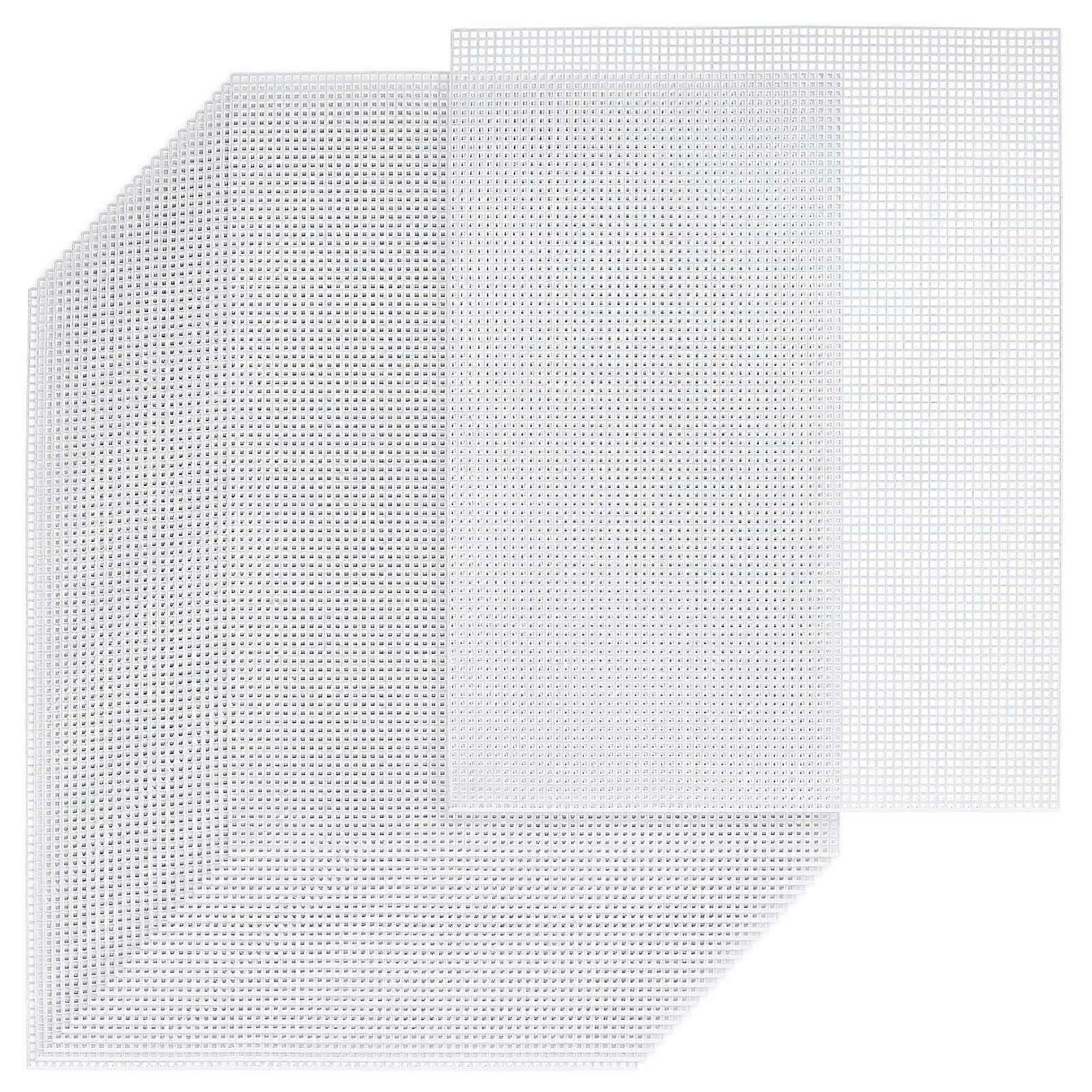 Pack Of Plastic Canvas Fabric Sheets Permanent Crafting Component For Embroidery Sewing Projects Multicolor