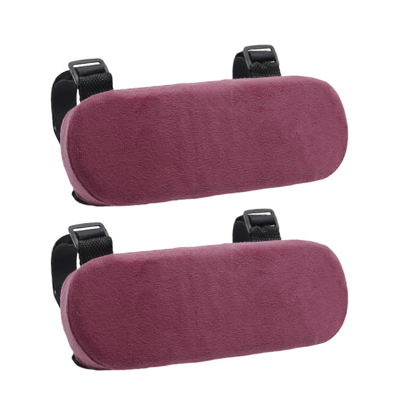Multipurpose Vehicle Armrest Pad Memory Foam Pad Machine Washable Cover Sturdy Designs for Extended Commutes  Purple