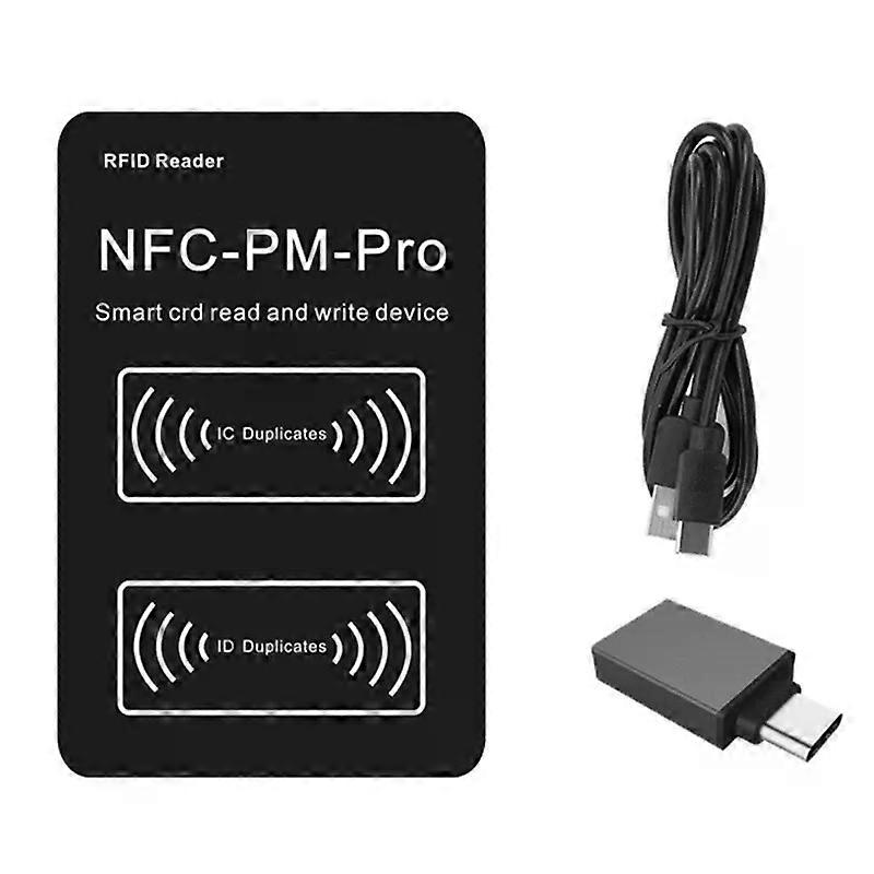 RFID Smart Chip Reader PM PRO Decoder NFC Key Copier ID IC Tag Clone 1356Mhz 125Khz Badge Write Token Clone Card