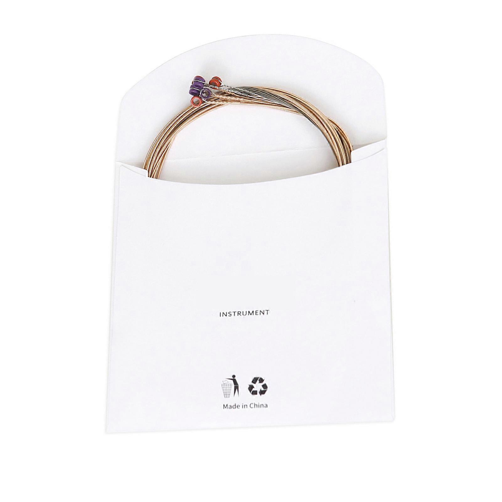 6Pcs/pack Folk Guitar String, Steel Core Guitar Strings Set Practice Replacement Part Accessory for Acoustic Folk Guitar Multicolor