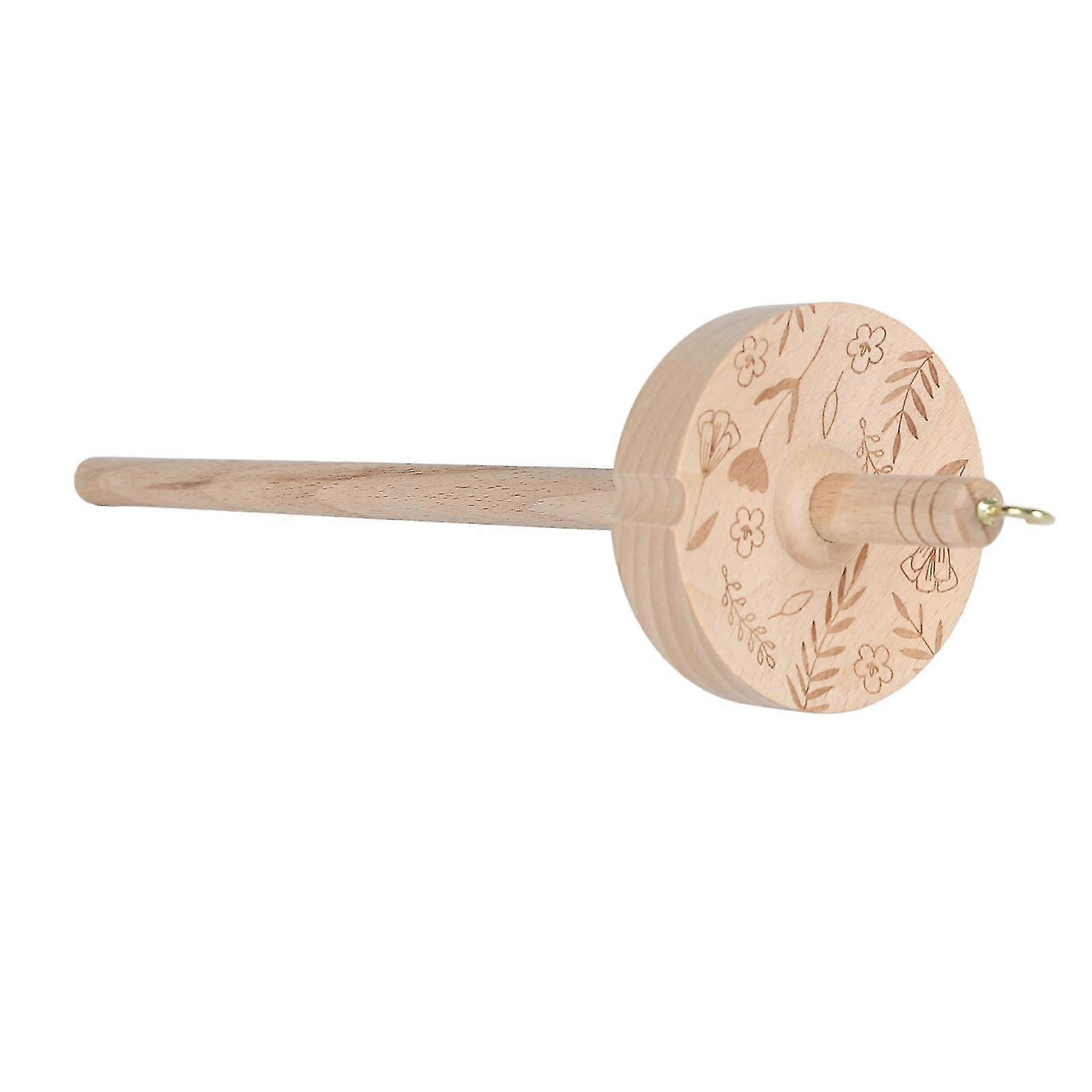 Hand Carved Wooden Top Whorl Drop Spindle, Beginner-Friendly Yarn Spinner Tool for Crocheting & Handspinning