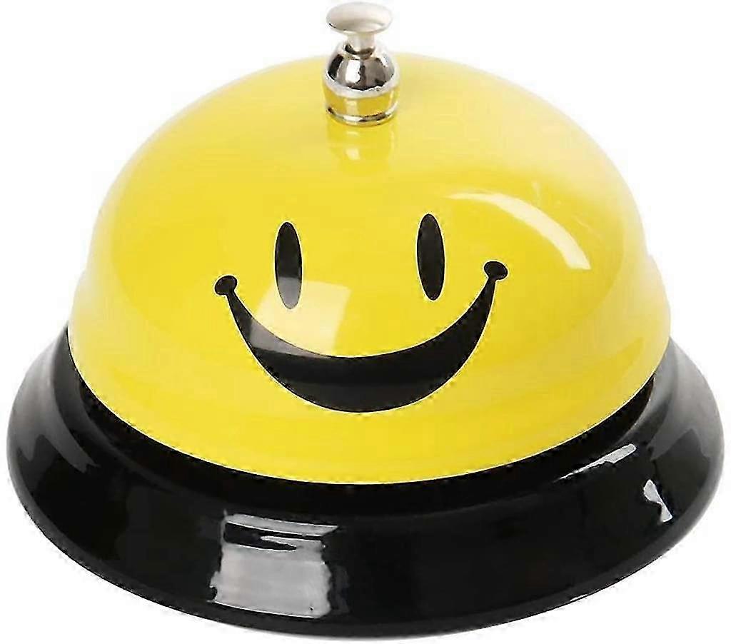 Table bell table bell smiley call service bell metal reception bell with clear sound for hotel resta SZRH