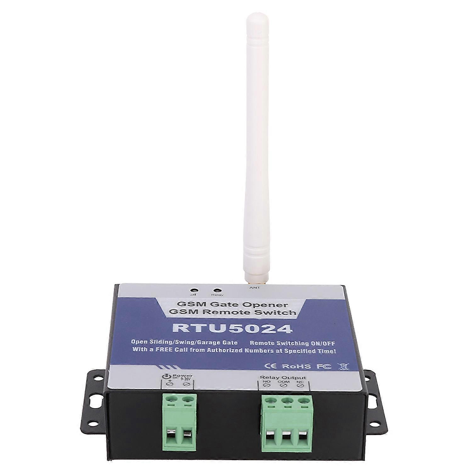 RTU5024 Upgrade GSM Gate Opener Relay Switch Wireless Remote Control Door Opener DC 9‑36V