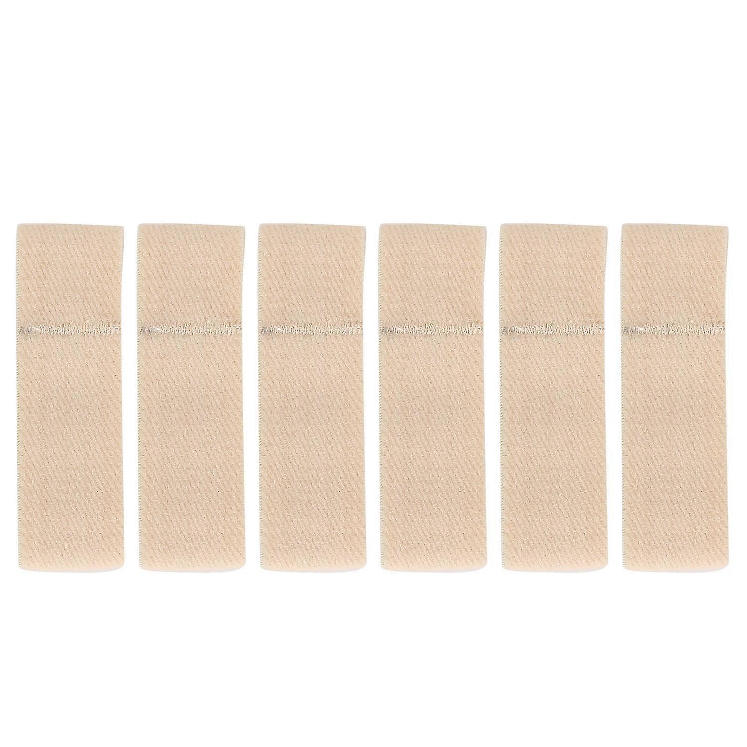 6pcs Elastic Toe Wrap Splint Soft Finger Hammer Toe Straightener Separator Bandage