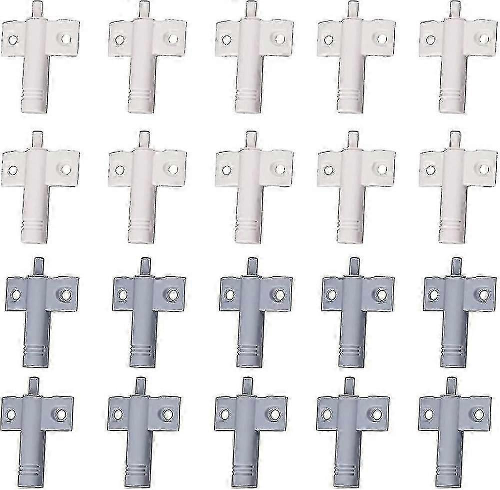 20 Pieces Kitchen Door Damper, Cabinet Closing Dampers, Drawer Closing Damper, Soft And Quiet Closing Damper, For Cabinet, Door (white+grey)