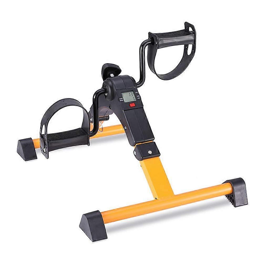 Folding Mini Exercise Bike Foldable Design Compact Size Portable Home Pedal Exerciser Rehabilitation Training Machine