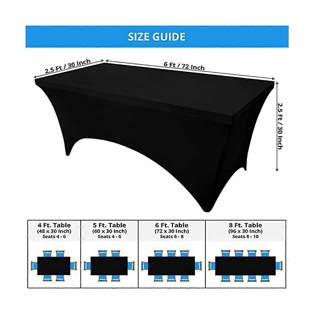 Tablecloth Tight, Fitted, Washable And Wrinkle Resistant Stretch Rectangular Patio Table Cover For