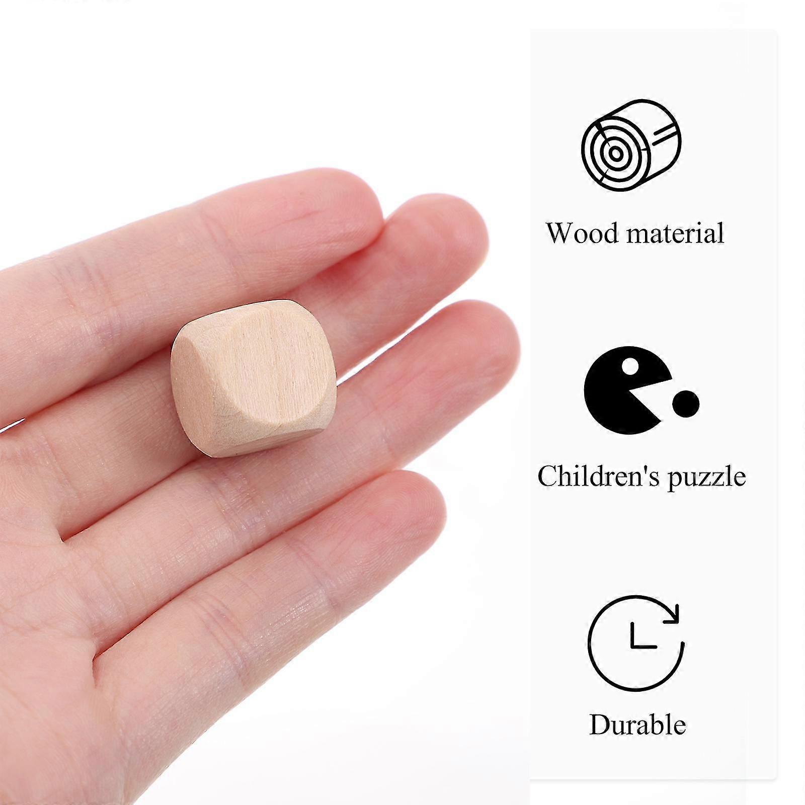 50 stk farvede terninger blanke træterninger DIY træ terninger 6 sidede terninger blanke terninger træ