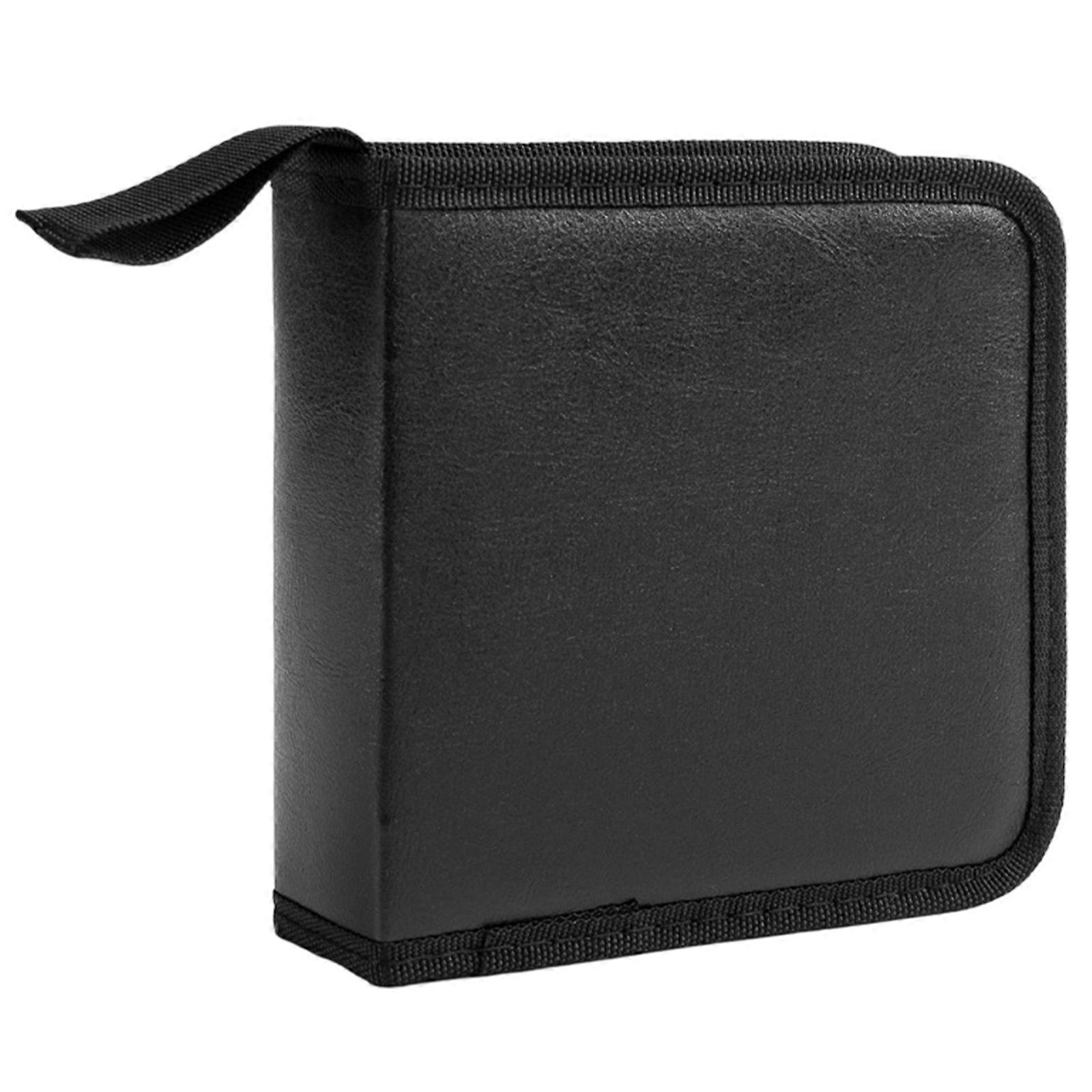 Extra Large 40 CDs Carrying Wallet PU Leather Construction Secure Disc Retention System For Music Collectors Multicolor