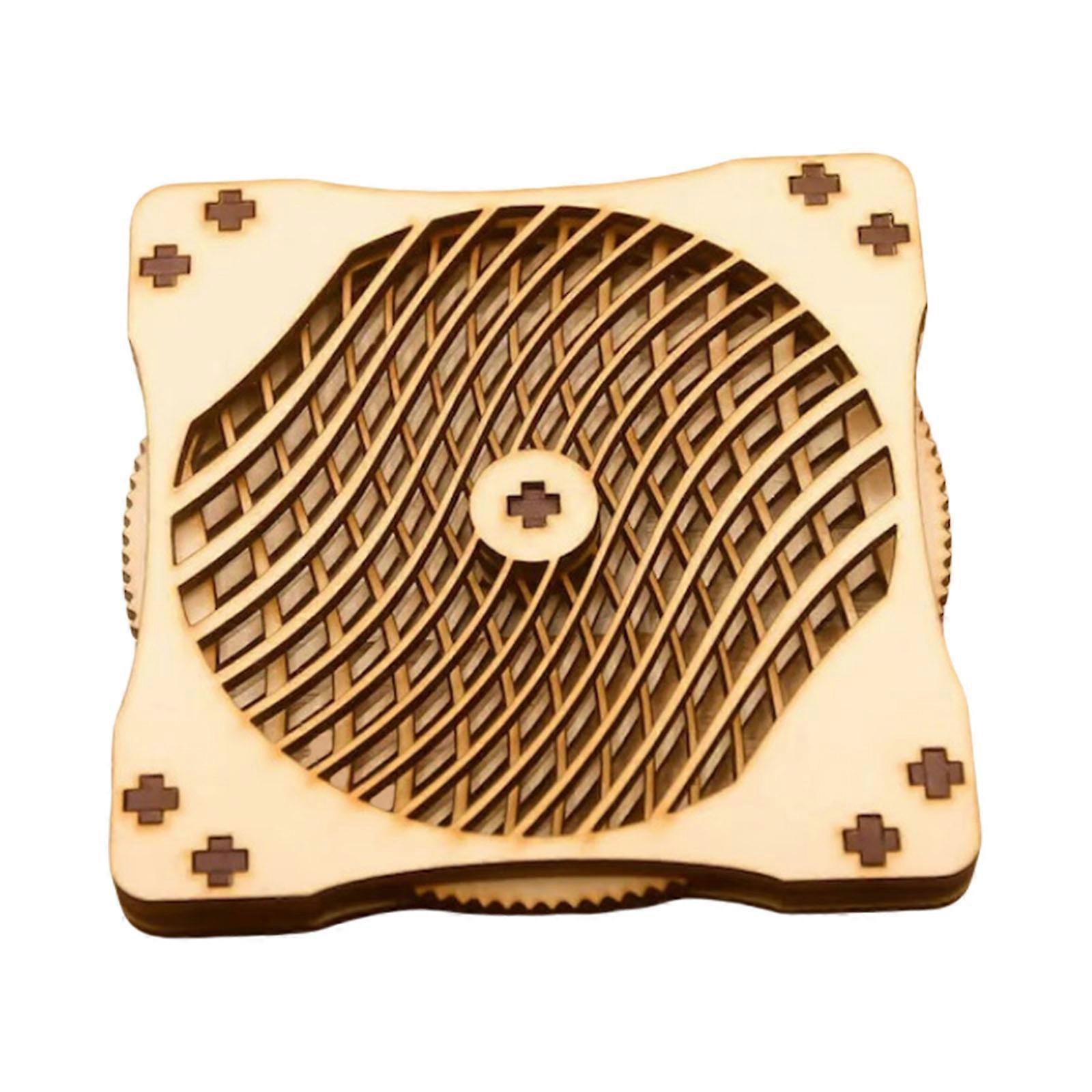 Wood Spin Coaster Desk Accessory Decorative Fidgets Gadget Table Decoration Placemat For Home Office Use Multicolor