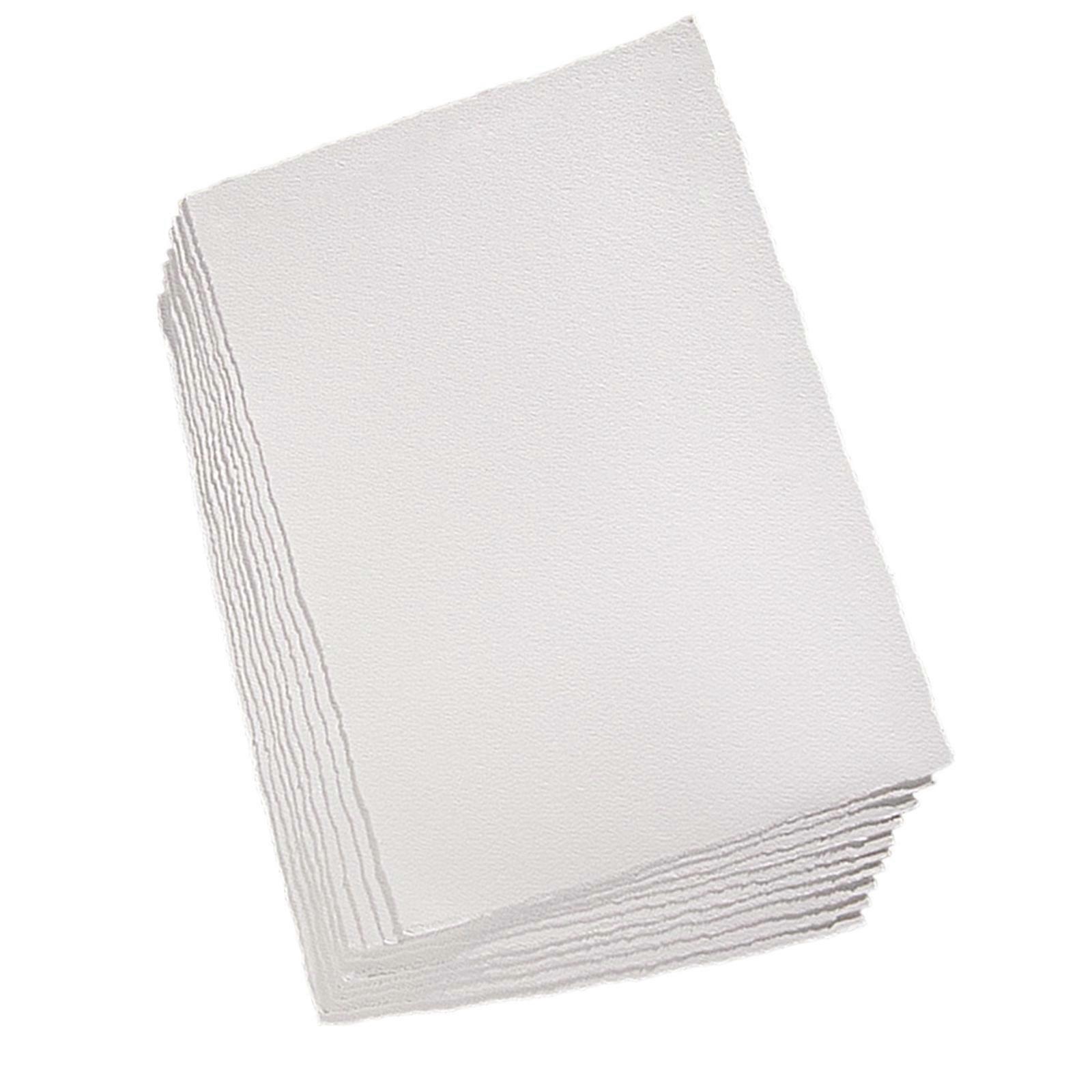 10 Sheet Thick 300g Cotton Deckle Edge Paper With High Brightness Perfect For Mixed Media Art And Professional Sketching  A6.