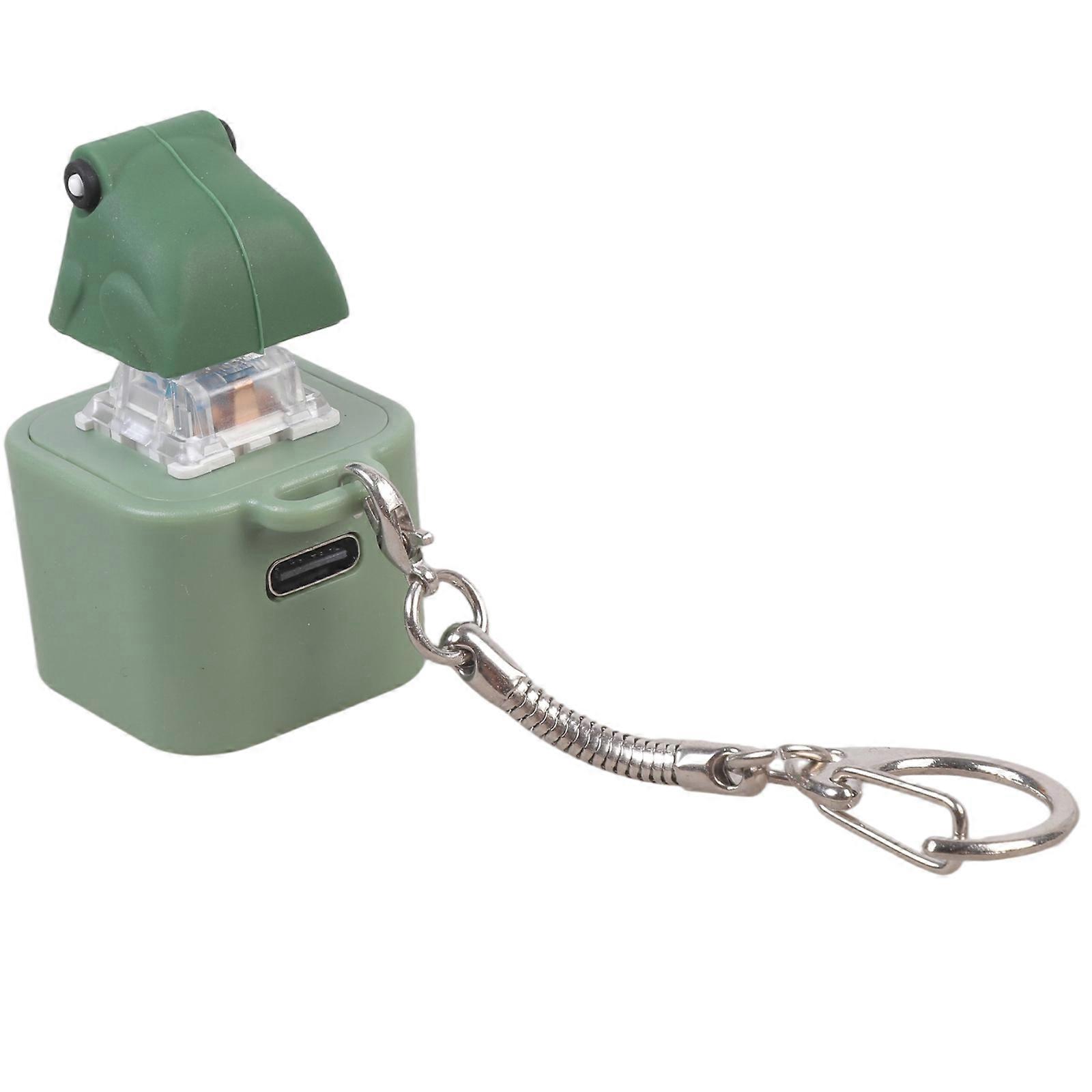Cartoon Frogs Rechargeable Switches Tester Kit Keyboards Switches Keychains Speaker Toy for Mechanical Keyboards Multicolor