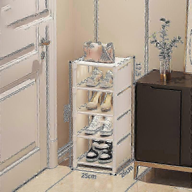 Simple Shoe Rack Shoe Cabinet Doorway Into The Wall Shoe Storage Cabinet Multi-layer Small Shoe Box z