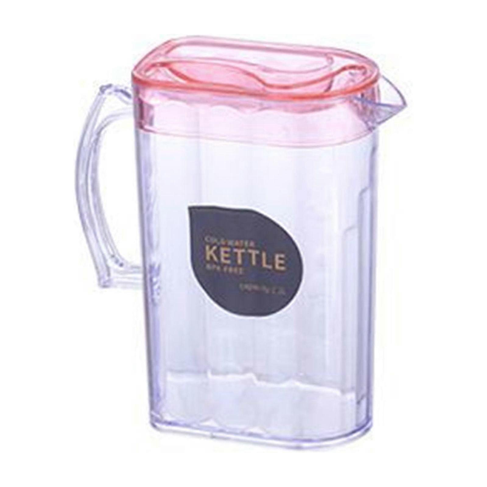 BPA-Free Plastic Pitcher with Lid, 2.2L Eco-Friendly Jug for Hot/Cold Drinks, Lemonade, Juice, Iced Tea