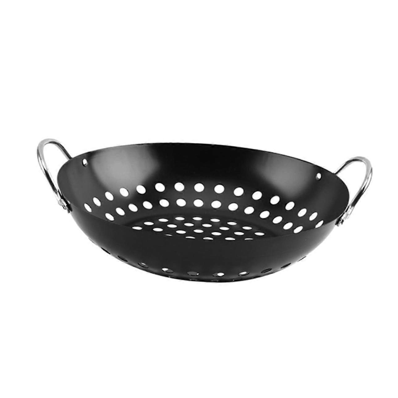 NonStick Grill Basket for Vegetables and Meat with Draining Design RustResistant BBQ Tray for Outdoor and Oven Use
