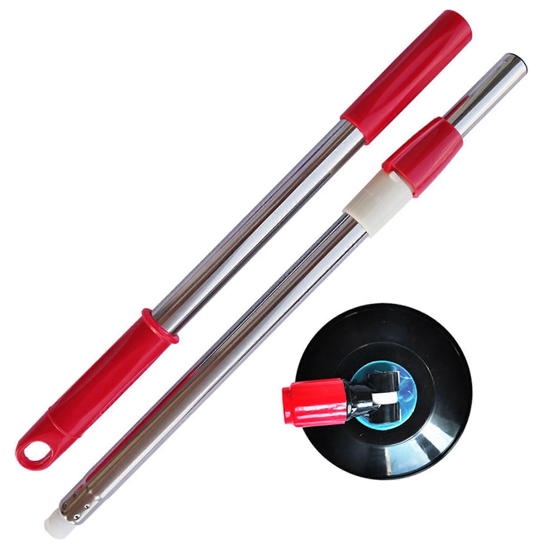 Spin Mop Replacement Handle Set, 49inch Telescopic 360° Rotating with Plastic Disc for Household Floor Cleaning