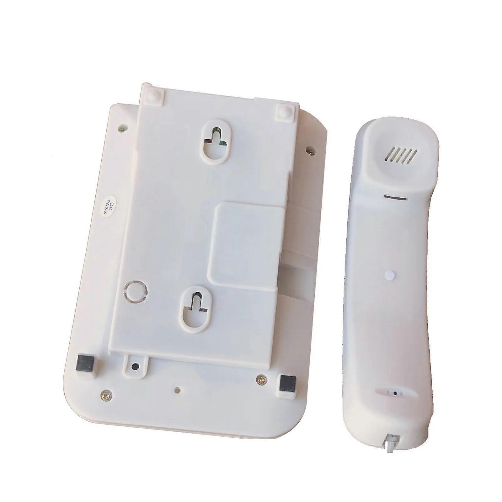 Corded Landline Telephone with LCD Incoming Call Number Display  with Mute/Redial/ Handsfree Calls Function Easy to Use  White