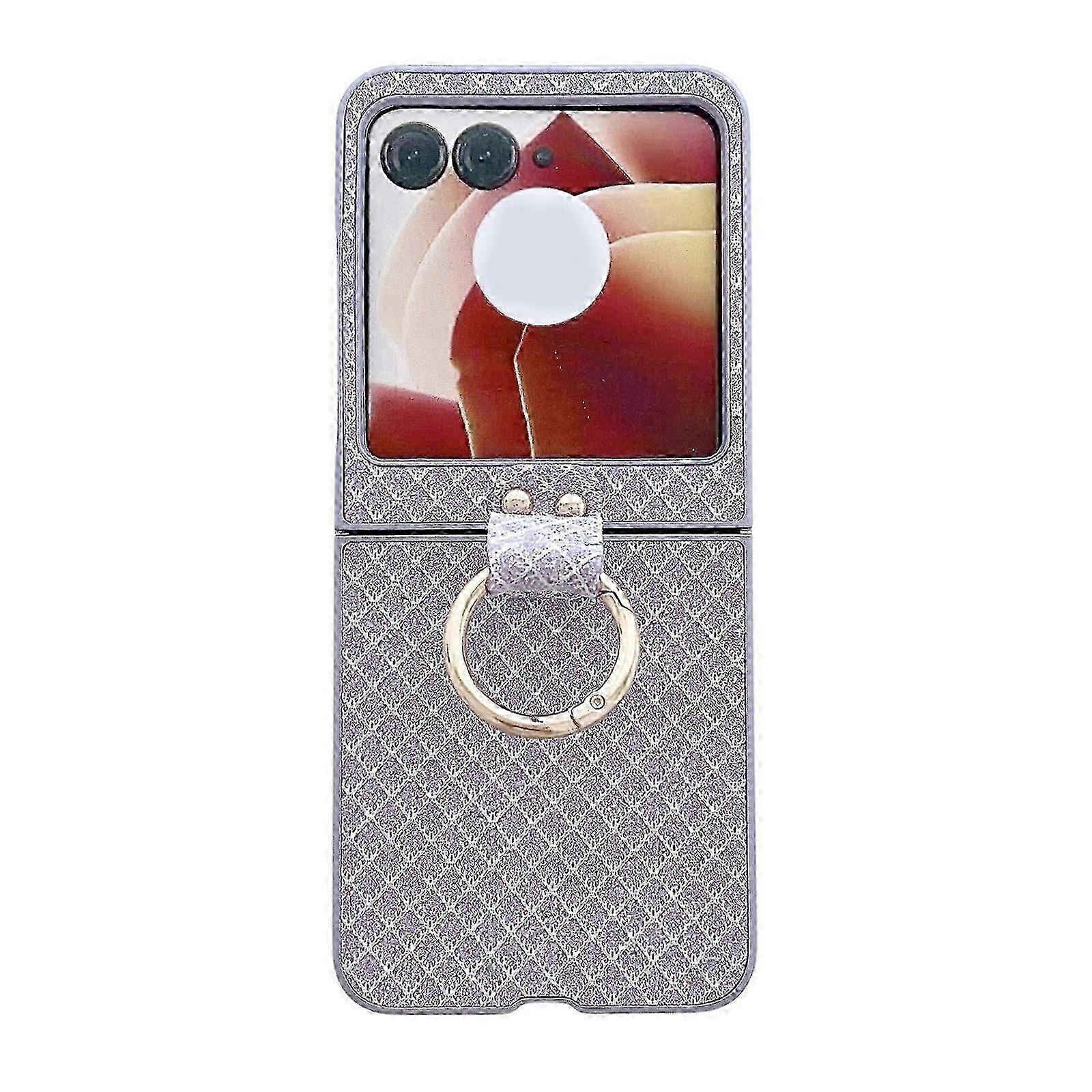 w Sparkling Diamond Rhombus PC Phone Case with Ring