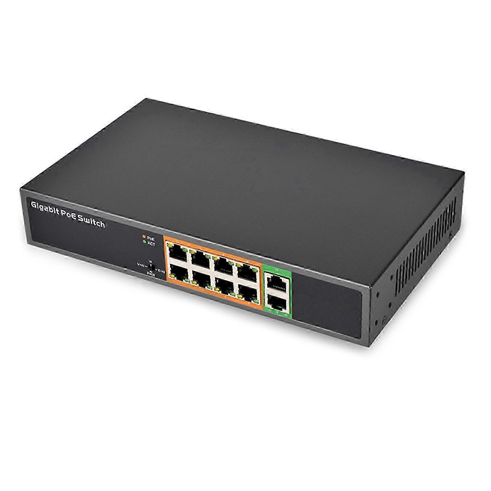 10 Port Gigabit Ethernet PoE Switcher Easy Installation with Auto Detection for Safe and Efficient Networking