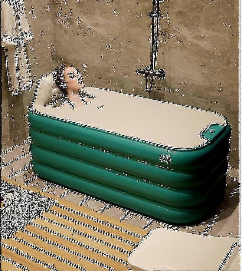 Uppblåsbart badkar Inbyggd batteridriven pump 160cm