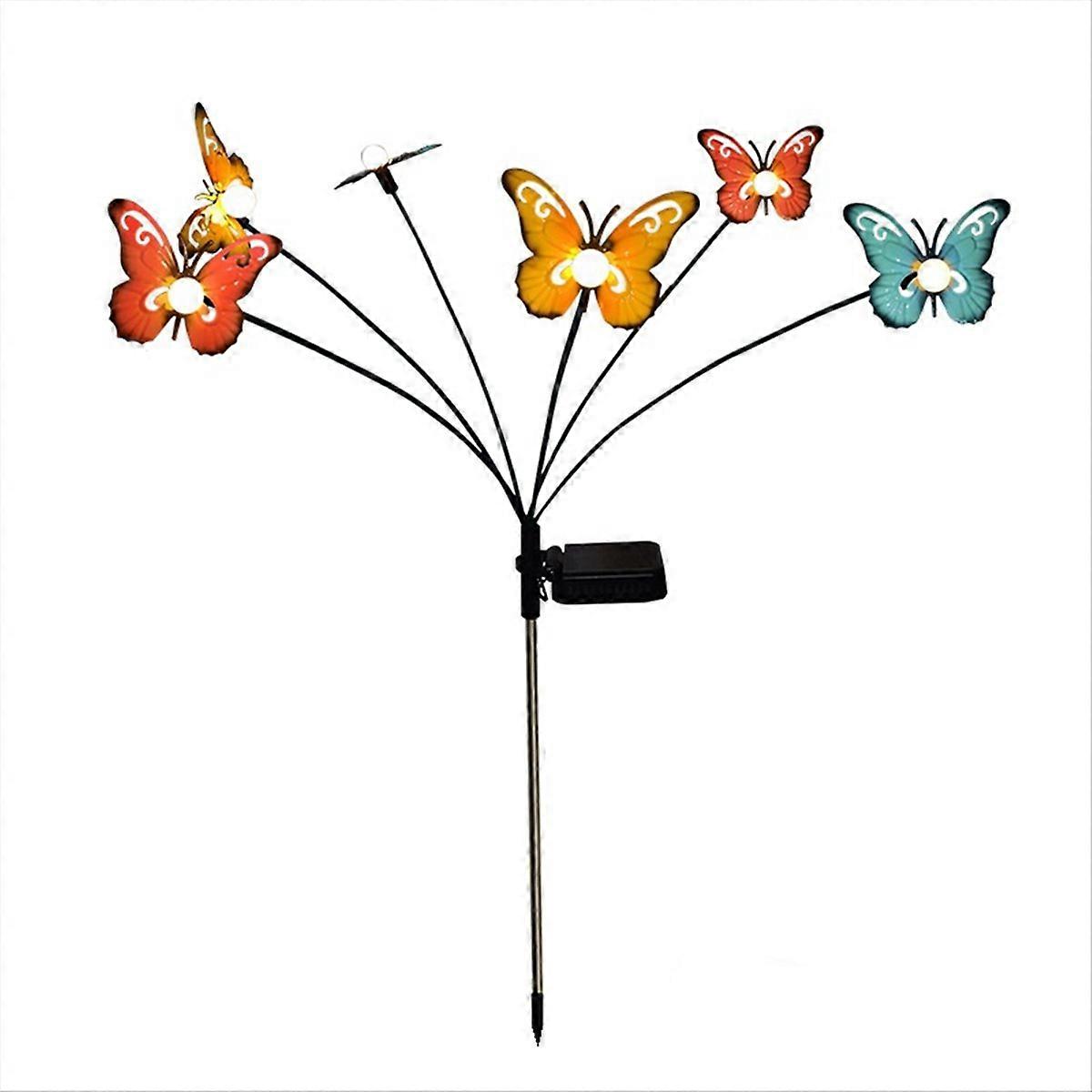 Solar Butterfly Ground Plug Lamp Pneumatic Firefly