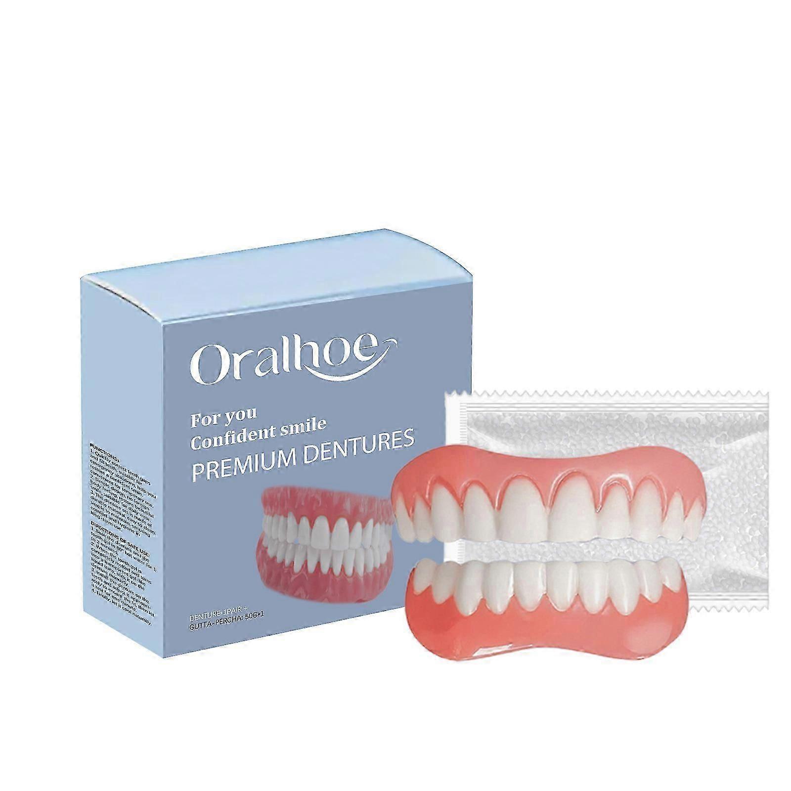 Cosmetic Denture Set for Instant Smile Enhancement, Easy Fit  Comfortable Daily Wear