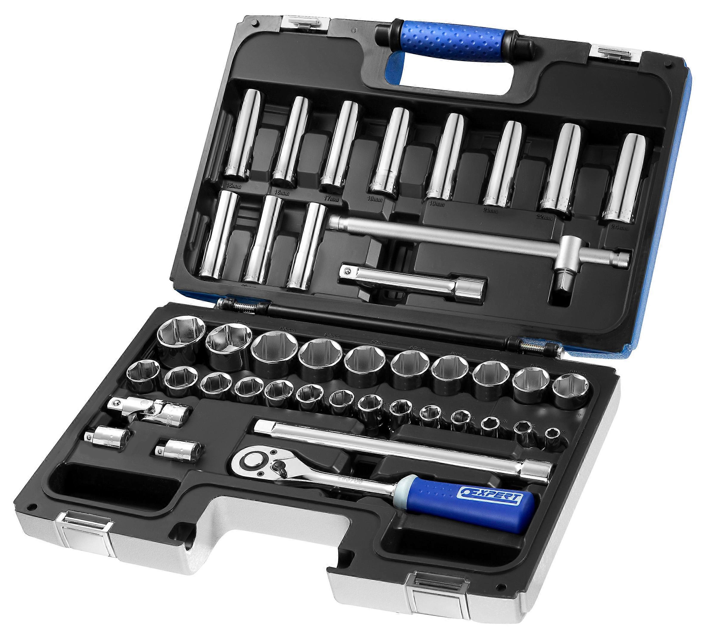 Expert by Facom E032908 1/2in Drive Hexagon Sockets And Access 8-32Mm Set Of 42