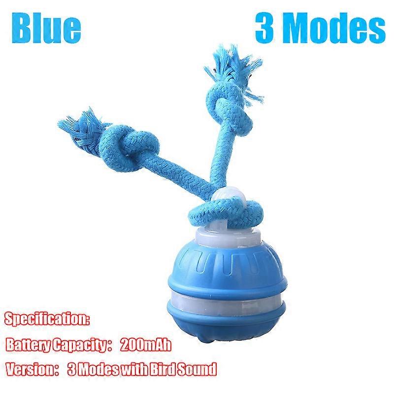 Interactive Dog Toys Smart Rolling Ball With Rope Motion Activated Automatic Moving Squeaky Dog Training Puppy Chew Toy Balls