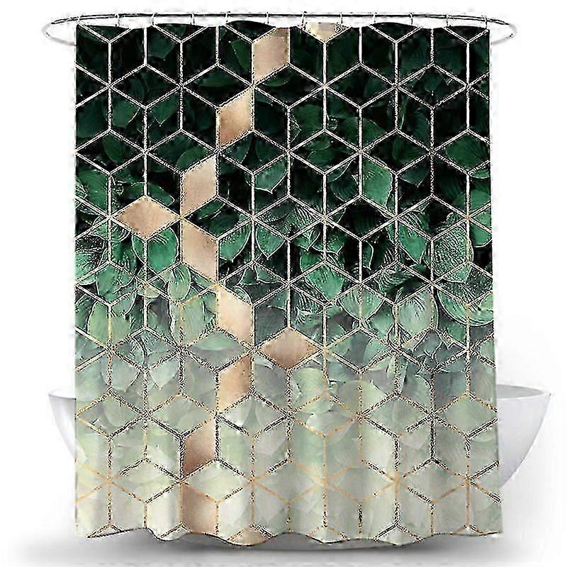 Modern Geometric Bathroom Waterproof Shower Curtain1pcs