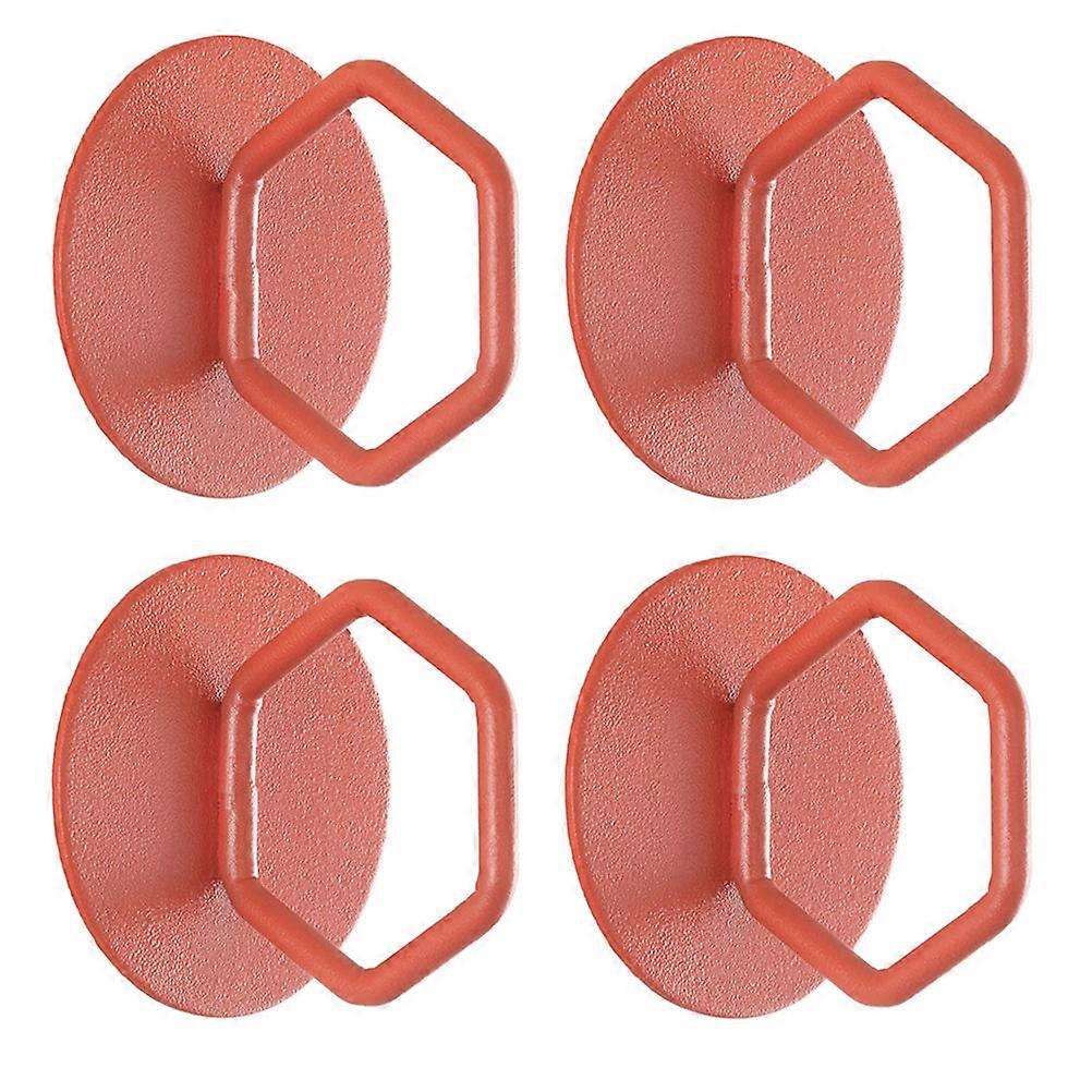 Paste Type Furniture Handles Pull Handle for Wardrobe Use 8Pcs Orange