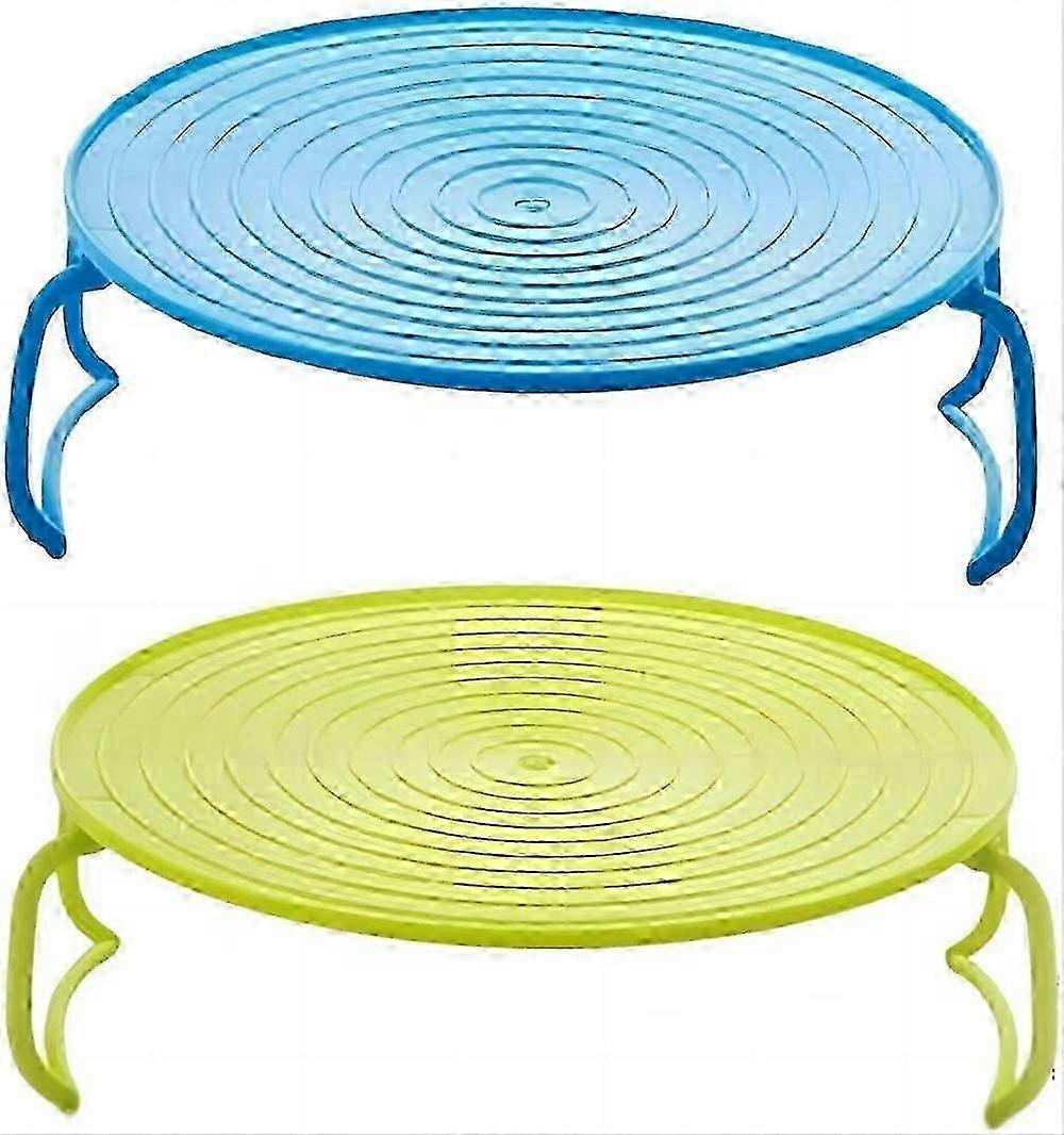 Microwave Tray and Plate Stacker - 2-Piece Folding Steaming Rack for Kitchen