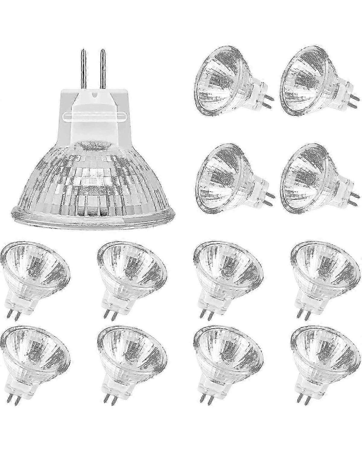 Warm White MR11 GU4 Bulbs 12-Pack, 2700K Dimmable Halogen for Interior Lighting