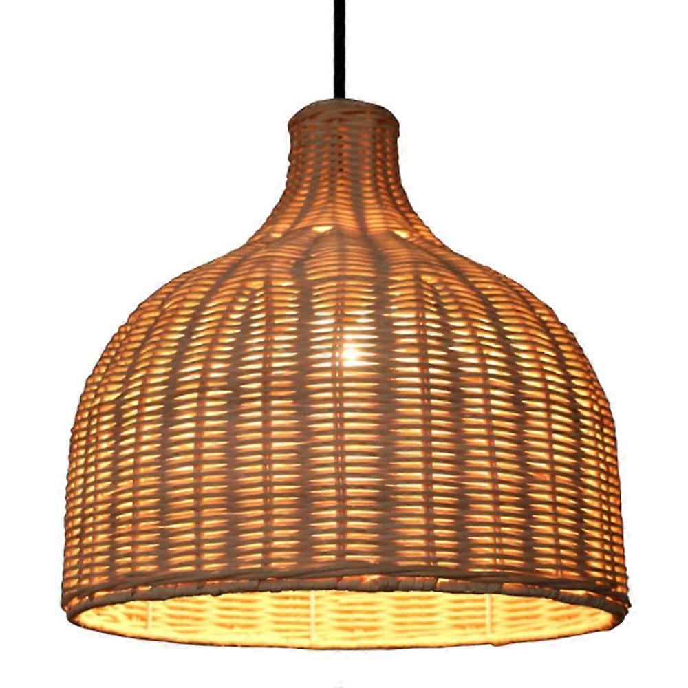 Chandelier Lamp Rattan Southeast Asian Farmhouse Style, Single Head Hanging Lamp, Lampshade Ceiling Light For Kitchen
