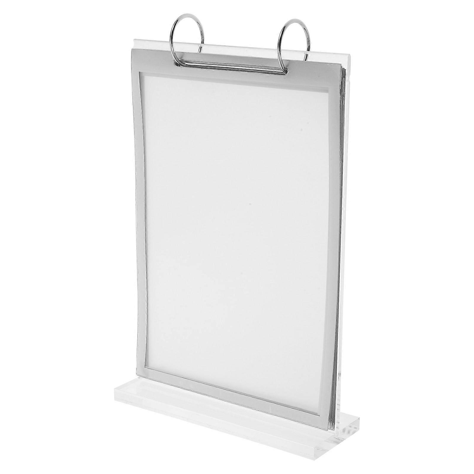 Multi-Page Flip Acrylic Sign Holder for Restaurant Table Transparent Rack